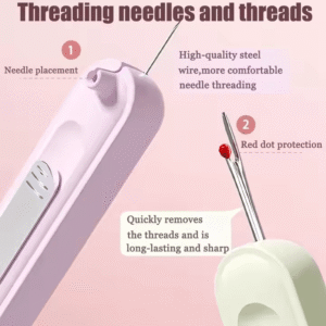 2-in-1 Needle Threader & Seam Ripper – Handy Sewing Tool for Stitch Removal & Threading